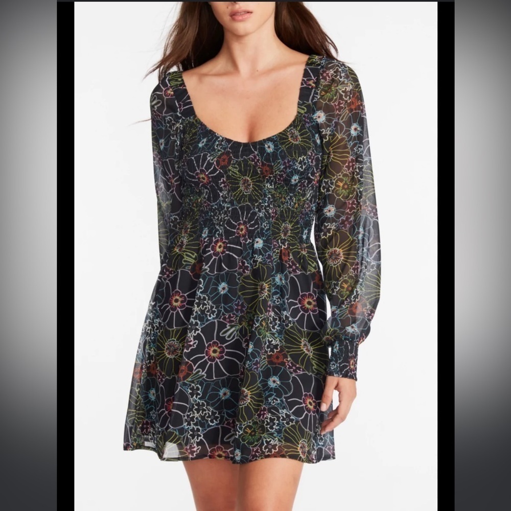 Steve Madden Color Me Lucky Floral Dress M